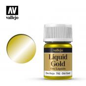 Краска Vallejo серии Liquid Gold - Old Gold 70792 (Alcohol Based), спиртовой металлик (35 мл)