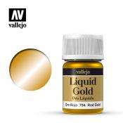 Краска Vallejo серии Liquid Gold - Red Gold 70794 (Alcohol Based), спиртовой металлик (35 мл)