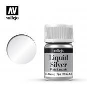 Краска Vallejo серии Liquid Silver - White Gold 70796 (Alcohol Based), спиртовой металлик (35 мл)