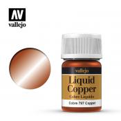 Краска Vallejo серии Liquid Gold - Copper 70797 (Alcohol Based), спиртовой металлик (35 мл)