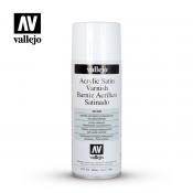 Акриловый полуматовый лак Vallejo серии Aerosol Varnish - Acrylic Satin Spray Varnish 28532 (400 мл)