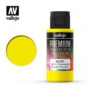 Краска Vallejo серии Premium  AirBrush Color - Fluorescent Yellow 62031 (60 мл)