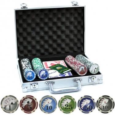 Набор покера на 200 фишек в алюминиевом кейсе