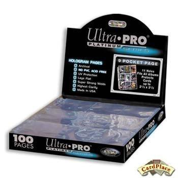 100 листов для альбома Ultra-Pro Platinum (3х3) универсальные (11 отверстий)
