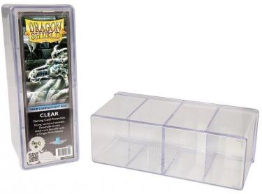 Пластиковая коробочка Dragon Shield с 4 секциями прозрачная