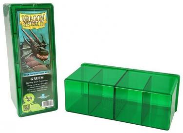 Пластиковая коробочка Dragon Shield с 4 секциями зеленая