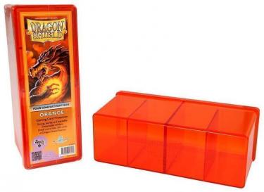 Пластиковая коробочка Dragon Shield с 4 секциями оранжевая