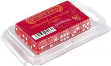 Набор кубиков STUFF PRO D6: красные (15 шт, 16 мм)