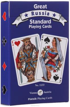 Игральные карты Русский стандарт (красный/синий) 55 листов