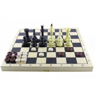Игра 3 в 1 нарды, шашки, шахматы (Размер доски 400х210х35)