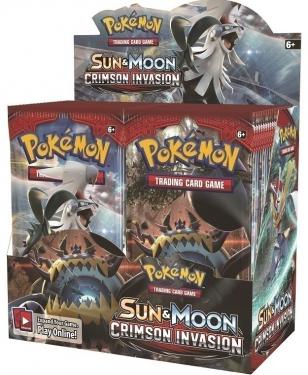 Pokemon Sun & Moon: Дисплей бустеров издания «Crimson Invasion» (на английском)