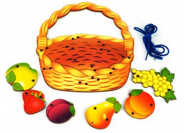 Шнуровка: Корзина с фруктами