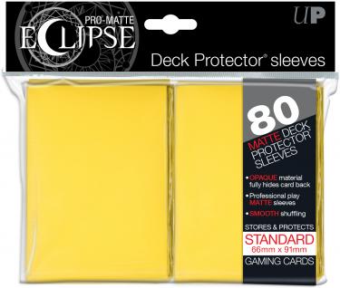 Протекторы Ultra-Pro Matte Eclipse - Желтые, 66х91 мм (80 штук)