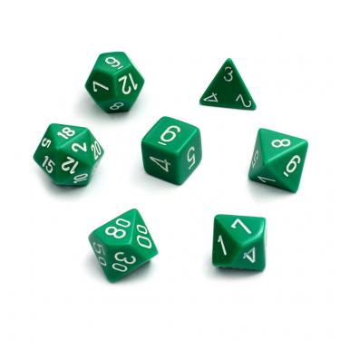 Набор кубиков Role Playing Dice Set - Green (7 шт, 16 мм)