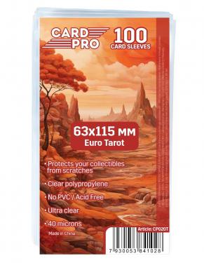 Прозрачные протекторы Card-Pro Euro Tarot для настольных игр (100 шт.) 63x115 мм - для карт Страшные Сказки