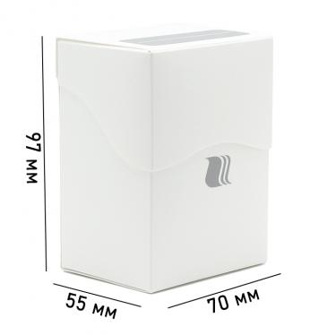 Пластиковая коробочка Blackfire вертикальная - Белая (80+ карт) - для карт K-Pop, MTG, Pokemon