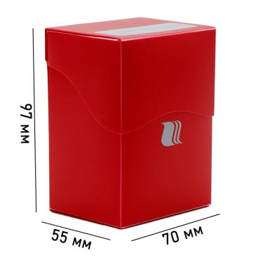 Пластиковая коробочка Blackfire вертикальная - Красная (80+ карт) - для карт K-Pop, MTG, Pokemon