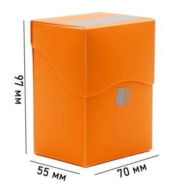 Пластиковая коробочка Blackfire вертикальная - Оранжевая (80+ карт) - для карт K-Pop, MTG, Pokemon