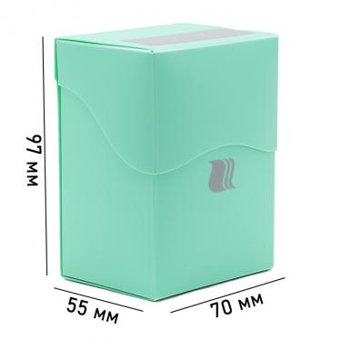 Пластиковая коробочка Blackfire вертикальная - Светло-зелёная (80+ карт) - для карт K-Pop, MTG, Pokemon