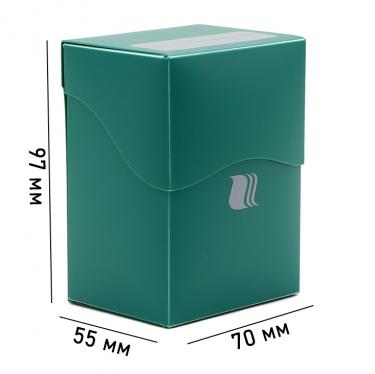 Пластиковая коробочка Blackfire вертикальная - Зелёная (80+ карт) - для карт K-Pop, MTG, Pokemon