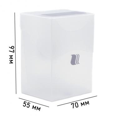 Пластиковая коробочка Blackfire вертикальная - Прозрачная (80+ карт) - для карт K-Pop, MTG, Pokemon