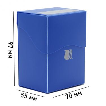 Пластиковая коробочка Blackfire вертикальная - Синяя (80+ карт) - для карт K-Pop, MTG, Pokemon