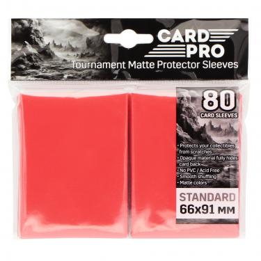 Протекторы Card-Pro для ККИ - Красные (80 шт.) 66x91 мм