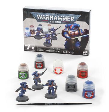 Warhammer 40000: Space Marines - Assault Intercessors + Paints Set