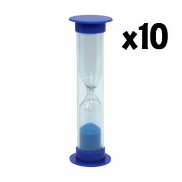 Песочные часы синие на 2 минуты (10 шт)
