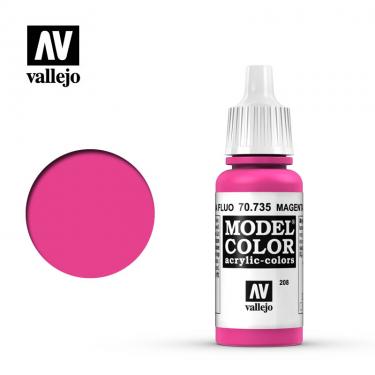 Краска Vallejo серии Model Color - Magenta Fluorescent 70735, флуоресцентная (17 мл)