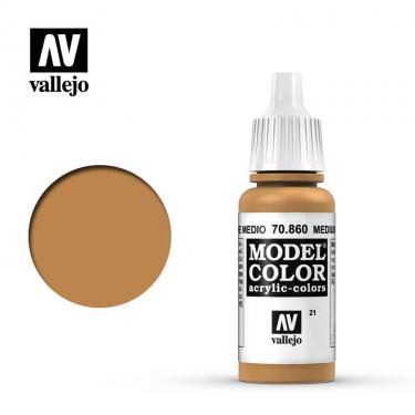 Краска Vallejo серии Model Color - Medium Fleshtone 70860, матовая (17 мл)