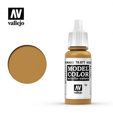 Краска Vallejo серии Model Color - Gold Brown 70877, матовая (17 мл)