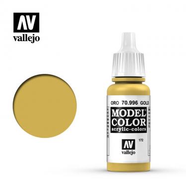 Краска Vallejo серии Model Color - Gold 70996, металлик (17 мл)
