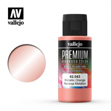 Краска Vallejo серии Premium AirBrush Color - Metallic Orange 62043, металлик (60 мл)