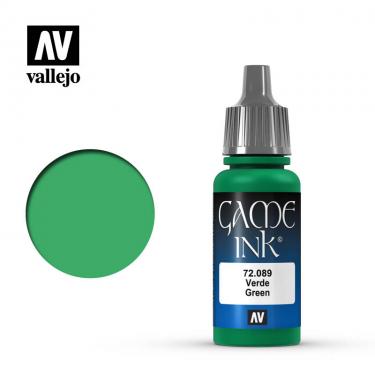 Краска Vallejo серии Game Ink - Green 72089 (17 мл)