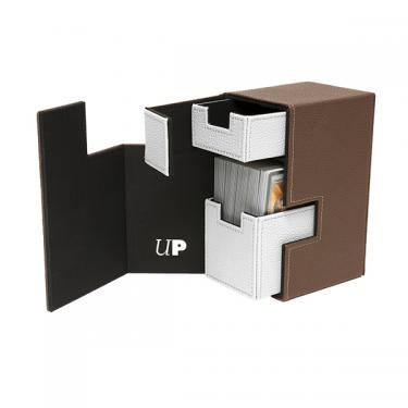 Коробочка Ultra-Pro M2.1 Deck Box Brown/White (75 карт + кубики)