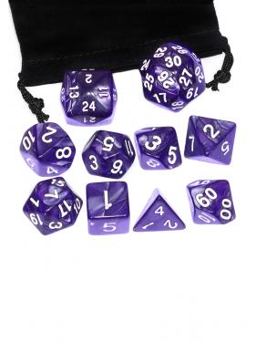 Набор кубиков MTGTRADE 10 штук нефритовые пурпурные для настольных игр