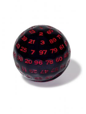 Куб MTGTRADE D100 с красными цифрами