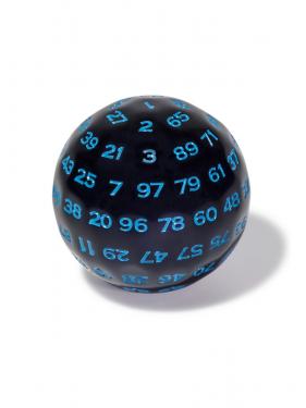 Куб MTGTRADE D100 с синими цифрами