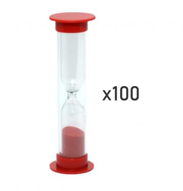 Песочные часы красные на 90 секунд (100 шт.)