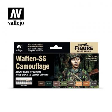Набор красок Vallejo Model Color Set - Waffen SS Camouflage 70180 (8 красок по 17 мл)