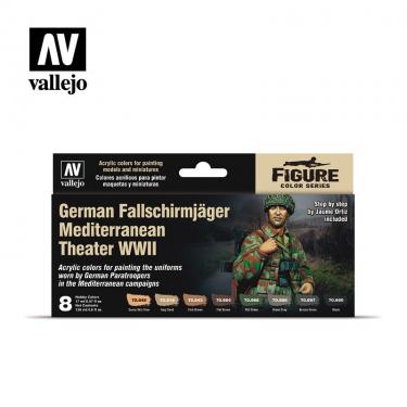 Набор красок Vallejo German Fallschirmjager Mediterranean Theater 70188 (8 красок по 17 мл)