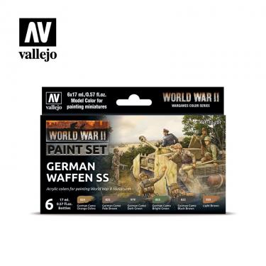 Набор красок Vallejo Model Color Set - WWII German Waffen SS 70207 (6 красок по 17 мл)
