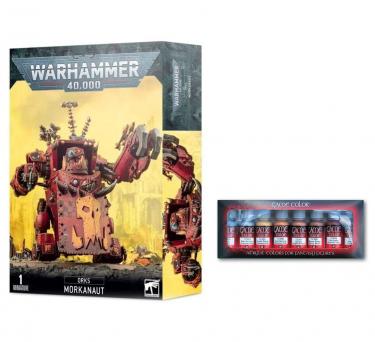 Warhammer 40000: Orks - Morkanaut + Набор красок Vallejo - GAME COLOR - Metallic Colors (8 красок по 17 мл)