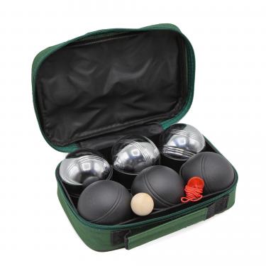 Спортивная игра "Петанк", 6 шаров (3 чёрного цвета, 3 серебряного)