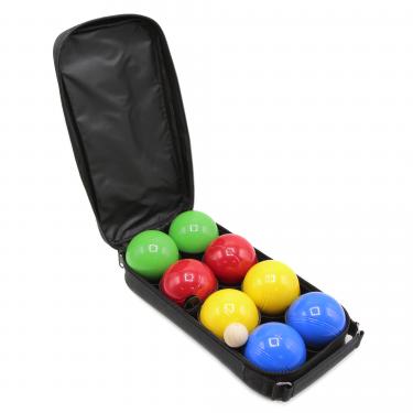 Спортивная игра "Петанк", 8 шаров покрытые эпоксидной краской (по 2 шара: красного, жёлтого, синего и зелёного цвета)