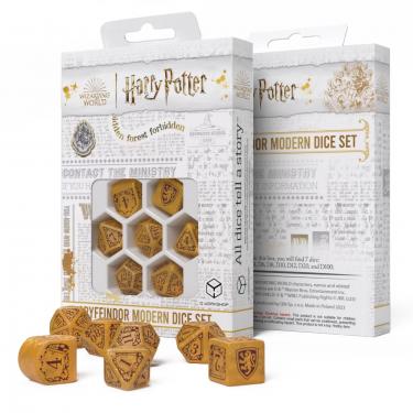 Набор кубиков Harry Potter. Gryffindor Modern Dice Set - Gold, 7 шт.