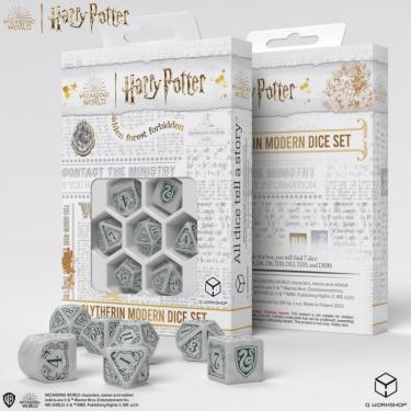 Набор кубиков Harry Potter. Slytherin Modern Dice Set - White, 7 шт.