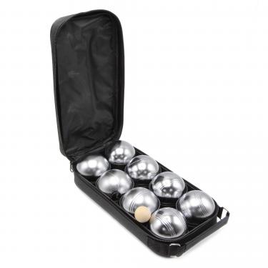 Спортивная игра "Петанк", 8 серебряных шаров (Матовая поверхность)