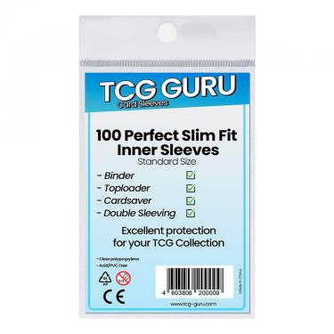 Прозрачные протекторы TCG Guru Inner Sleeves (100 шт.) 64х89 мм